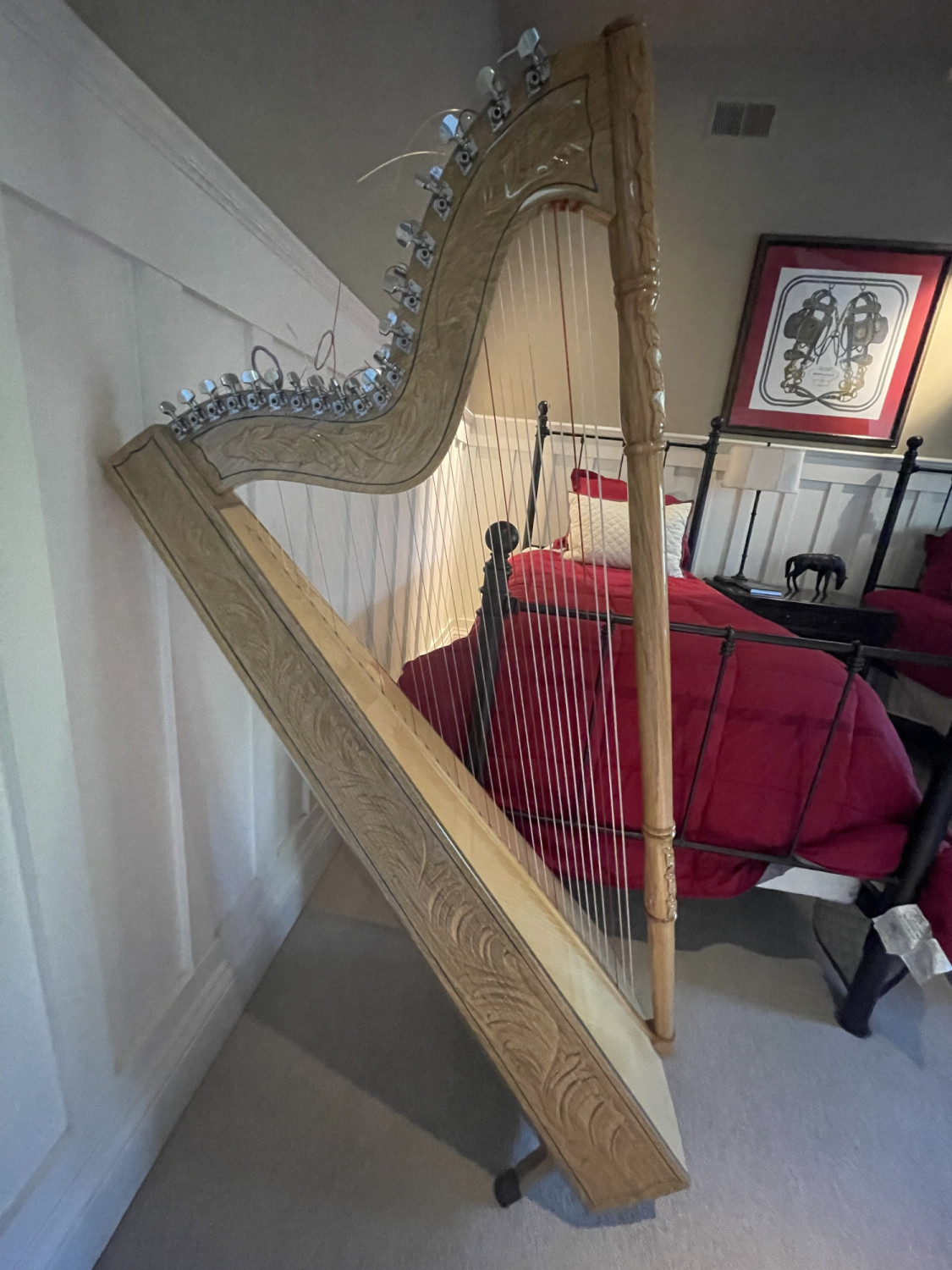 Paraguayan Harp with Case - One Owner
