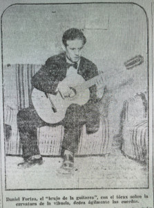 Daniel Fortea with his 1904 Enrique Garcia guitar